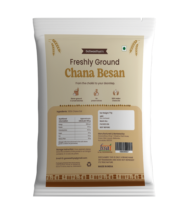 Stone Ground Besan | Gram Flour | Freshly Milled