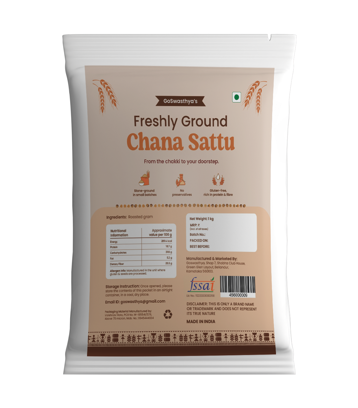 Sattu | Stone Ground Roasted Chana Dal Atta / Flour