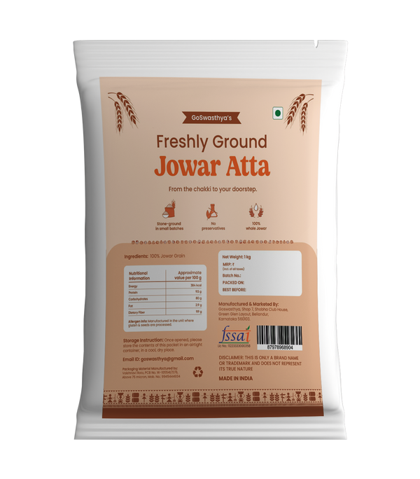 Stone Ground Jowar / Sorghum Atta | Freshly Milled