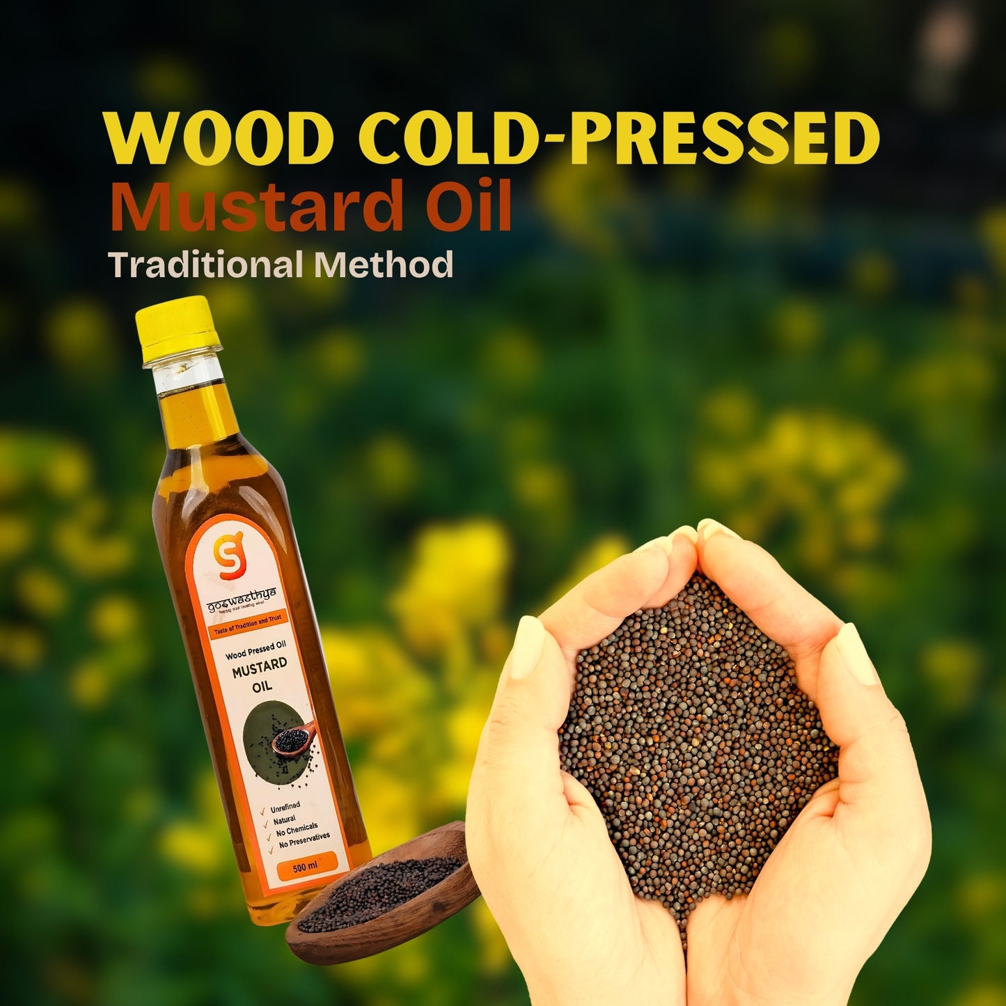 Wood Cold-Pressed Mustard Oil