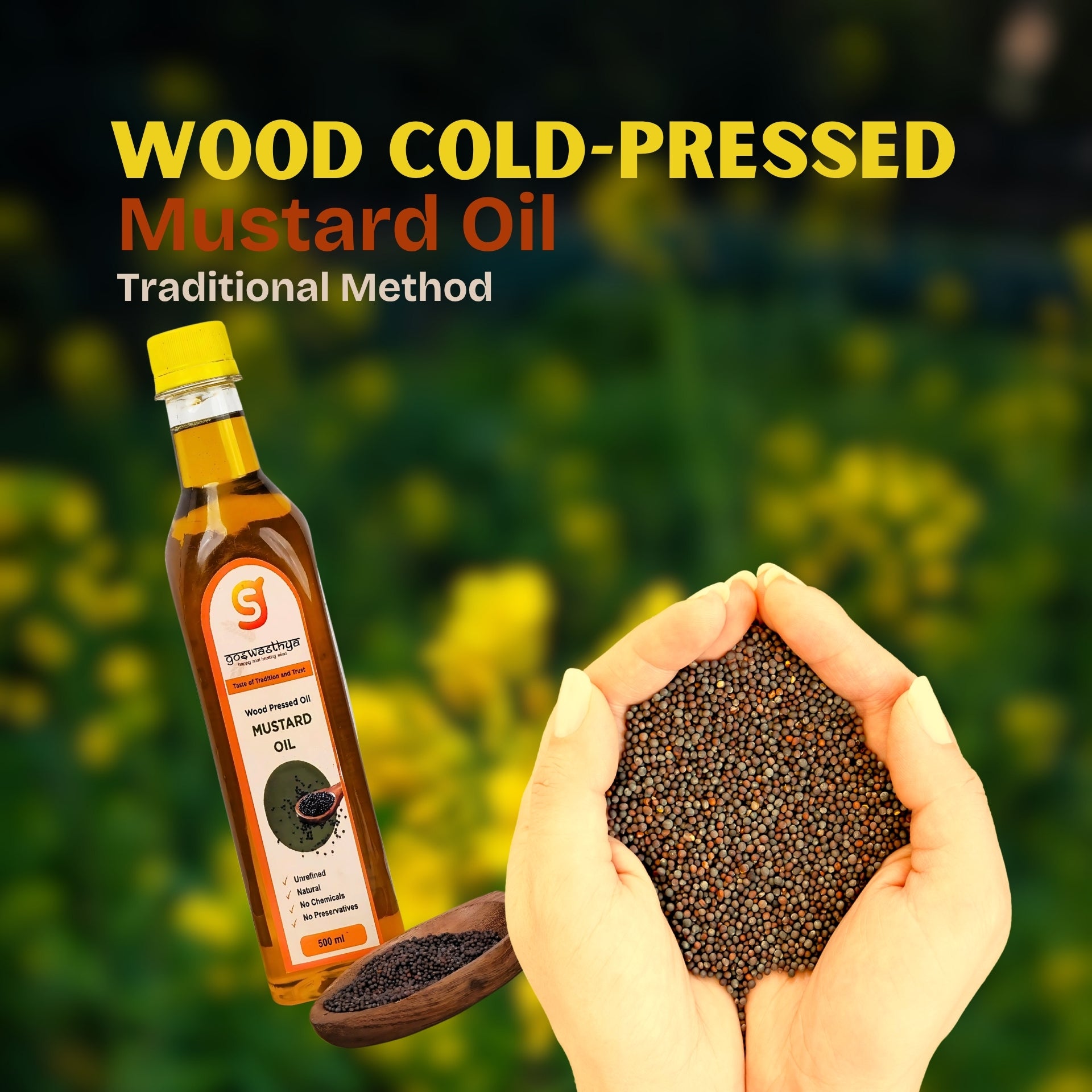 Wood Cold-Pressed Mustard Oil