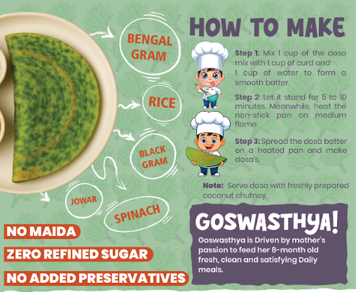Spinach Dosa Mix – Gluten-Free | Protein Rich | No Maida | No Preservatives