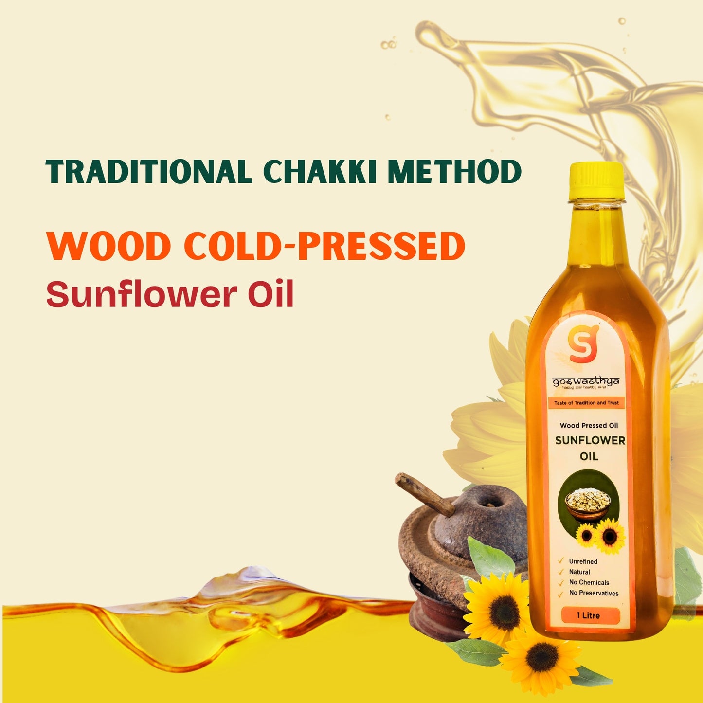 Wood-Cold Pressed Sunflower Oil