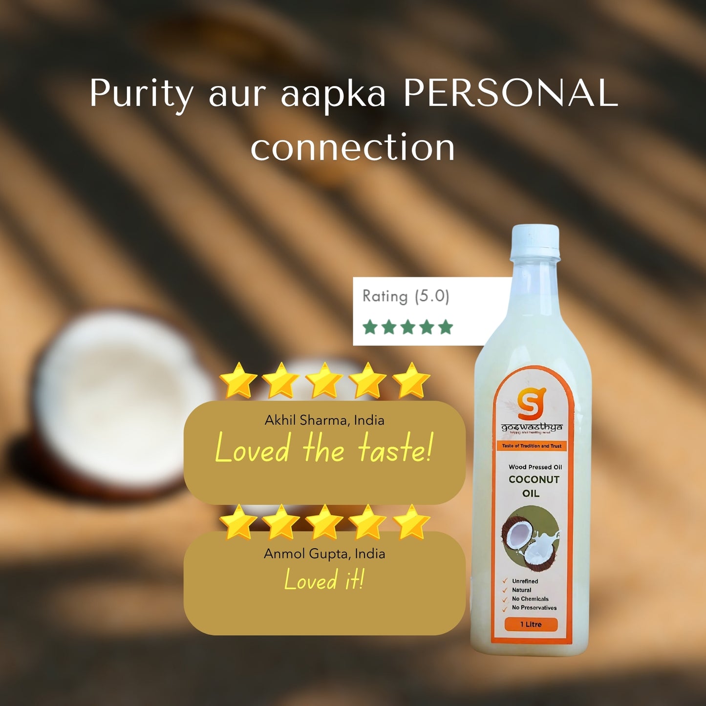 Wood Cold-Pressed Coconut Oil
