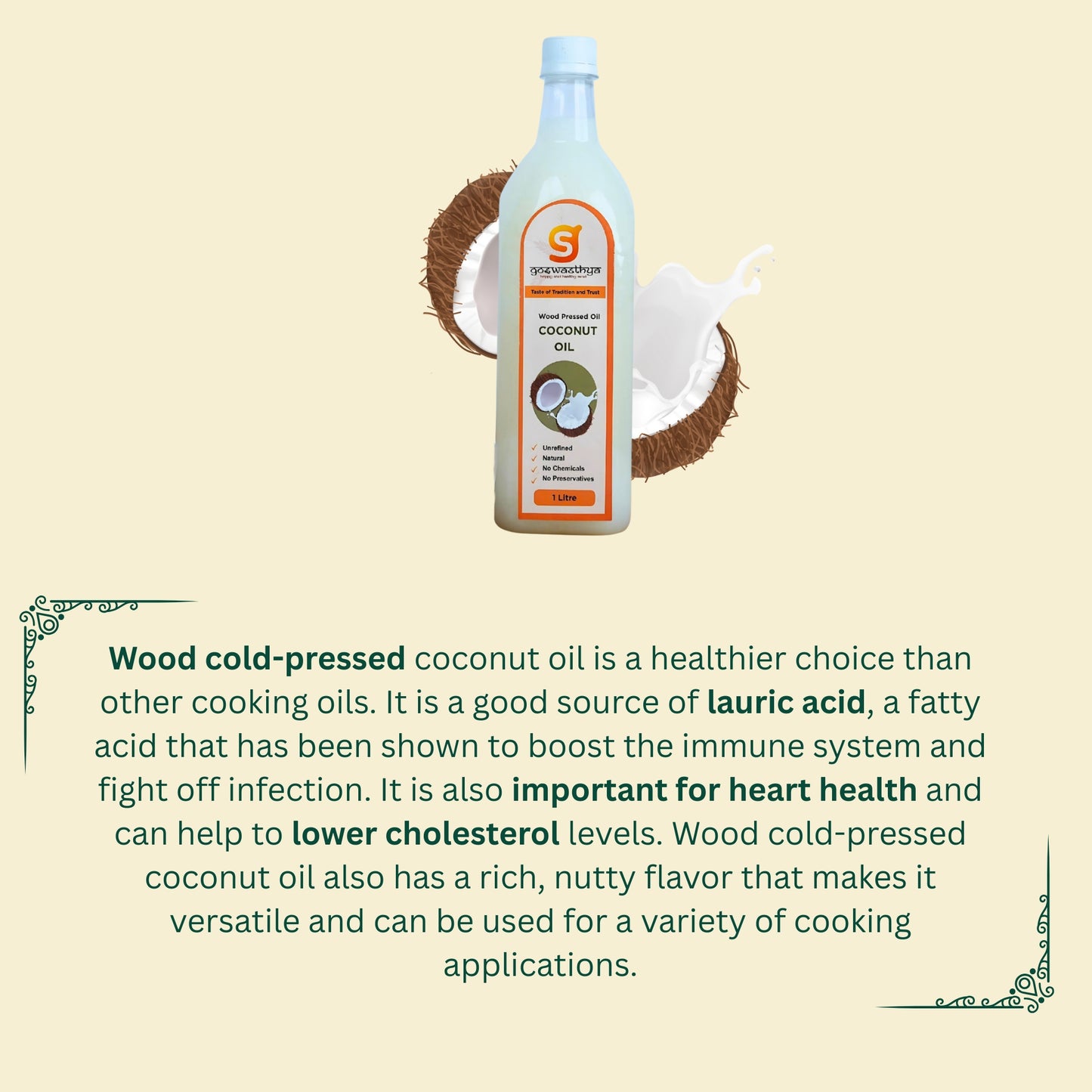 Wood Cold-Pressed Coconut Oil