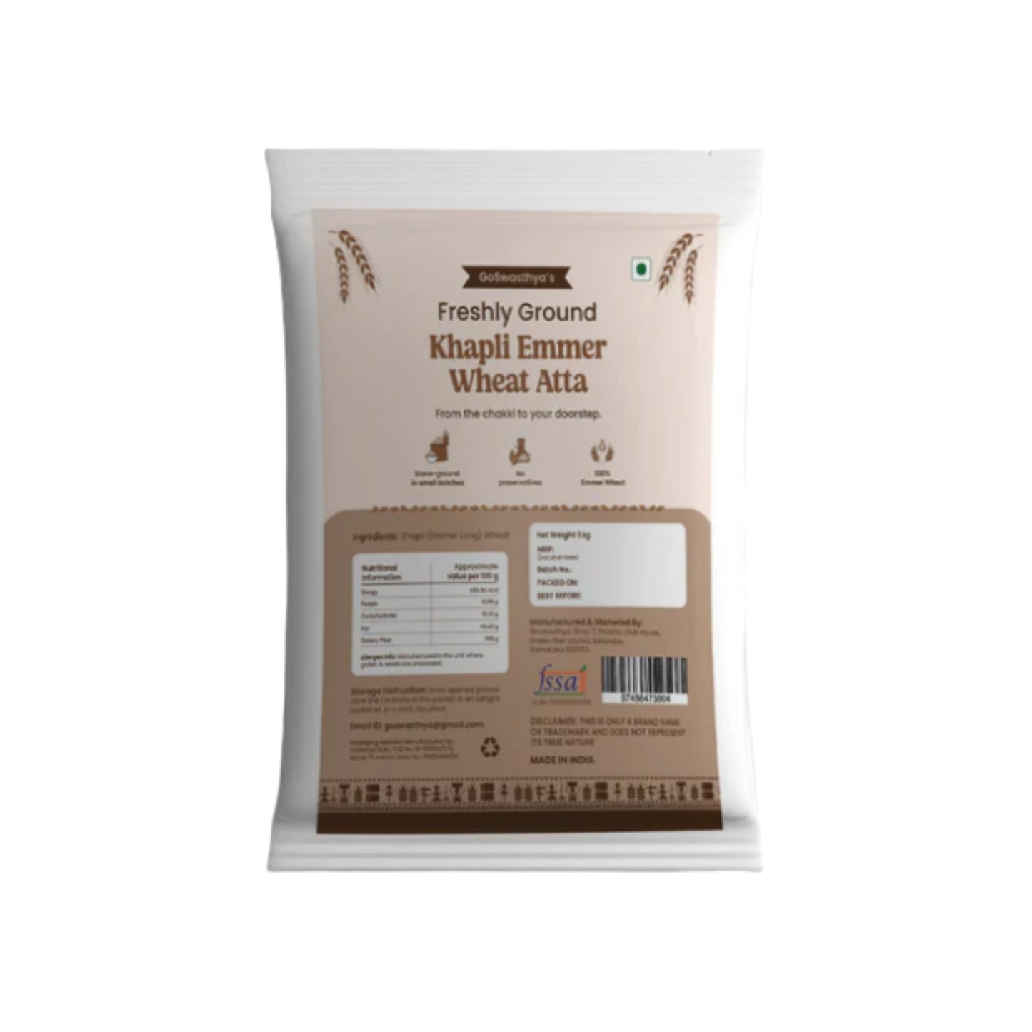 Khapli Emmer Wheat Flour Atta