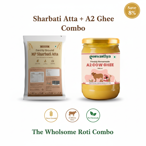 Sharbati Atta + A2 Ghee Combo Hero - Corrected