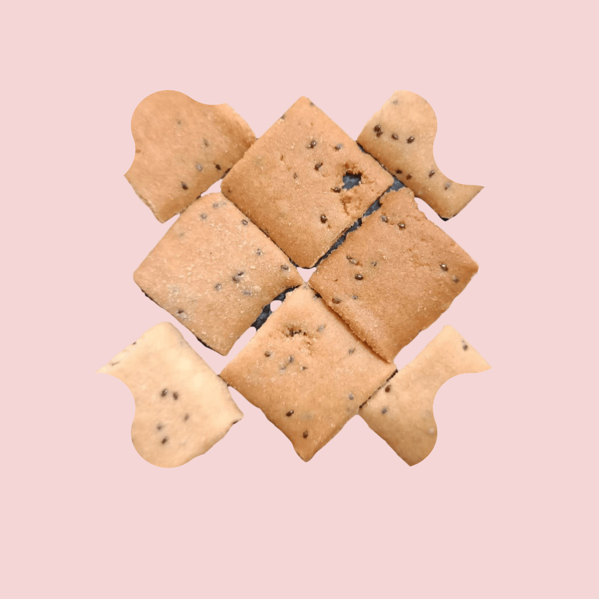 Gudpara with Chia seeds | Baked not fried | No Sugar