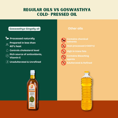 Wood Cold-Pressed Gingelly (Black) Oil | High in Vitamin E | The Healthier Choice