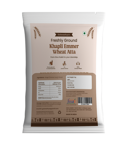 Khapli Emmer Wheat Flour | High Dietary Fiber