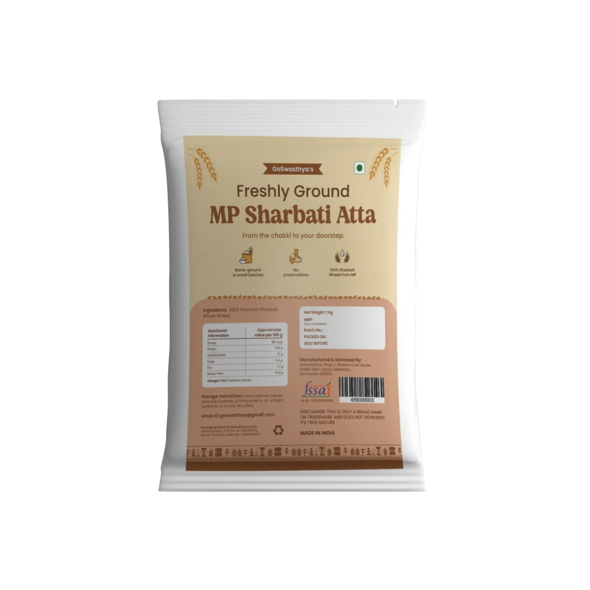 MP Sharbati - 100% Whole Wheat Atta