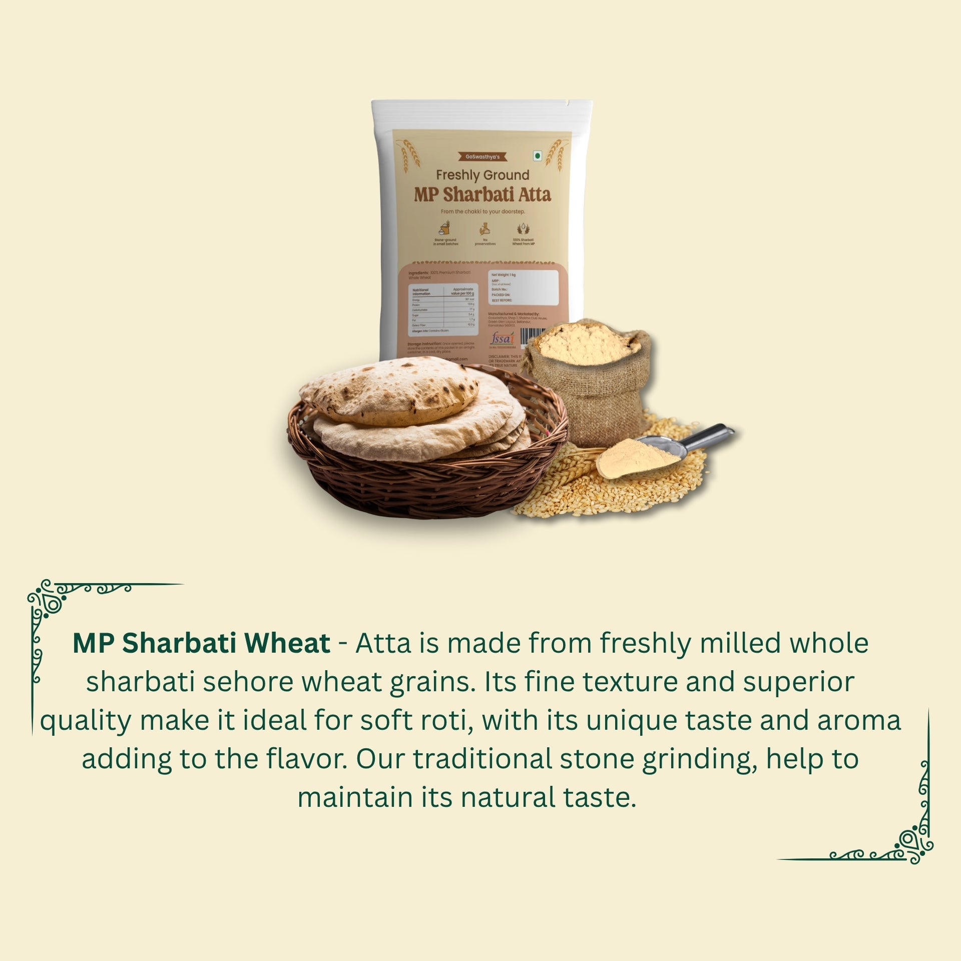 MP Sharbati - 100% Whole Wheat Atta