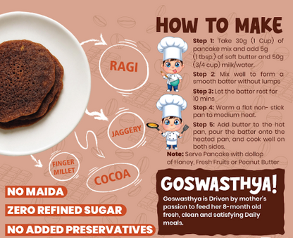 Healthy Millet Ragi Choco Pancake Mix | No Maida | No Refined Sugar | No Preservative-Free