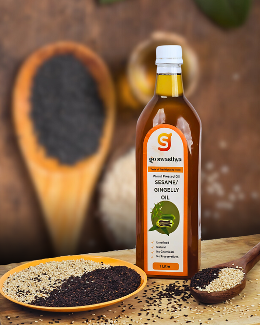 Wood Cold-Pressed Gingelly (Black) Oil | High in Vitamin E | The Healthier Choice