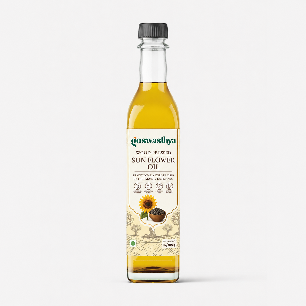 Wood-Cold Pressed Sunflower Oil | 100% Pure and Natural | Sunflower Oil 🌻