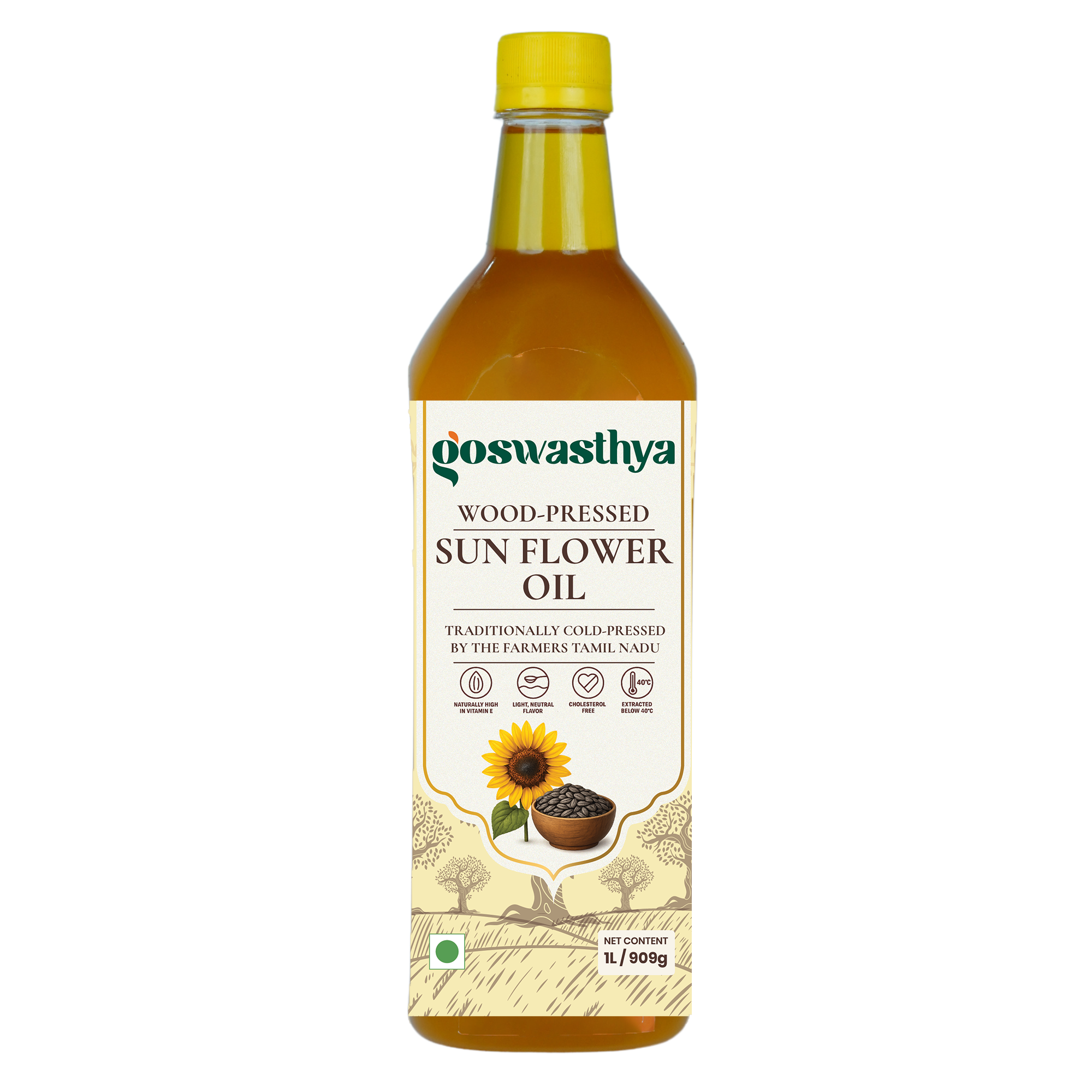 Wood-Cold Pressed Sunflower Oil | 100% Pure and Natural | Sunflower Oil 🌻