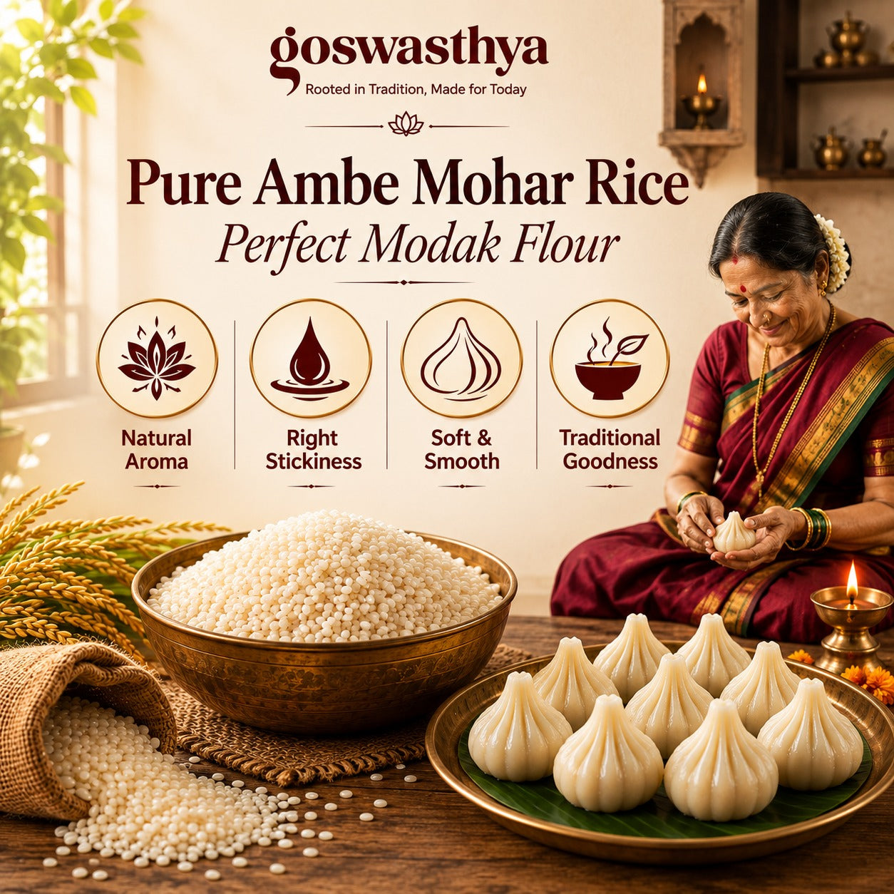 Modak Flour / Peeth | Ambe Mohar | Freshly Milled