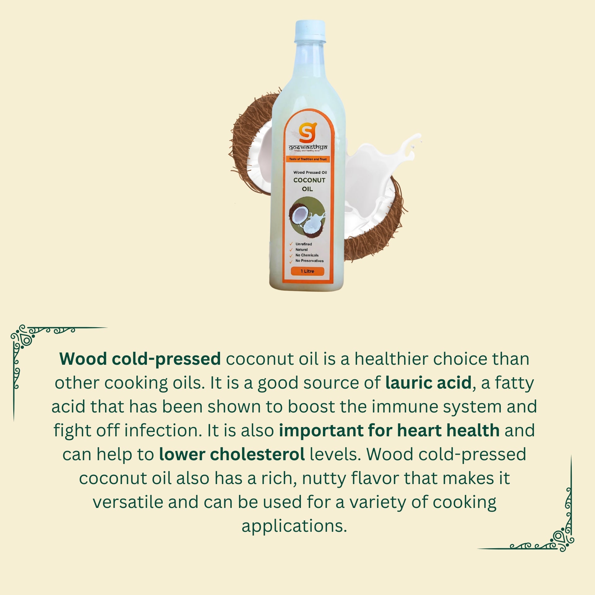 Wood Cold-Pressed Coconut Oil