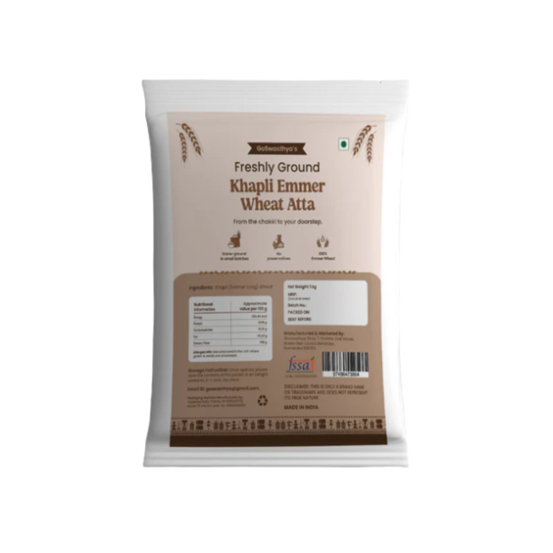 Khapli Emmer Wheat Flour Atta