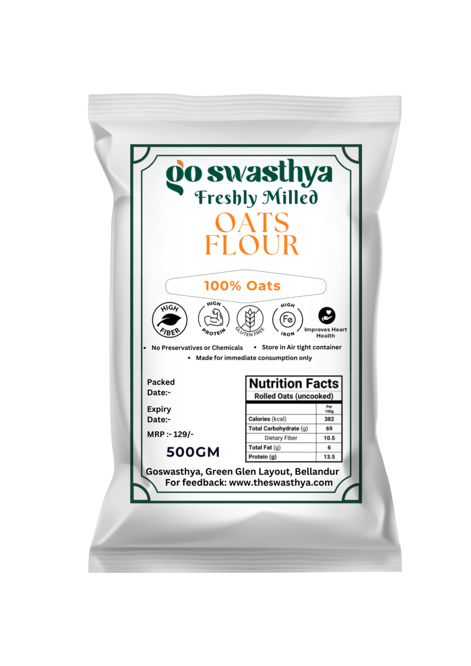 GoSwasthya  100% Whole Oats Atta