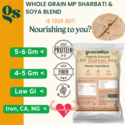MP Sharbati Wheat + Soya mix  Atta  5kg